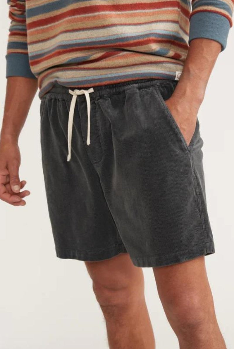 Marine Layer Saturday Cord Short in Faded Black - Archery Close Men's