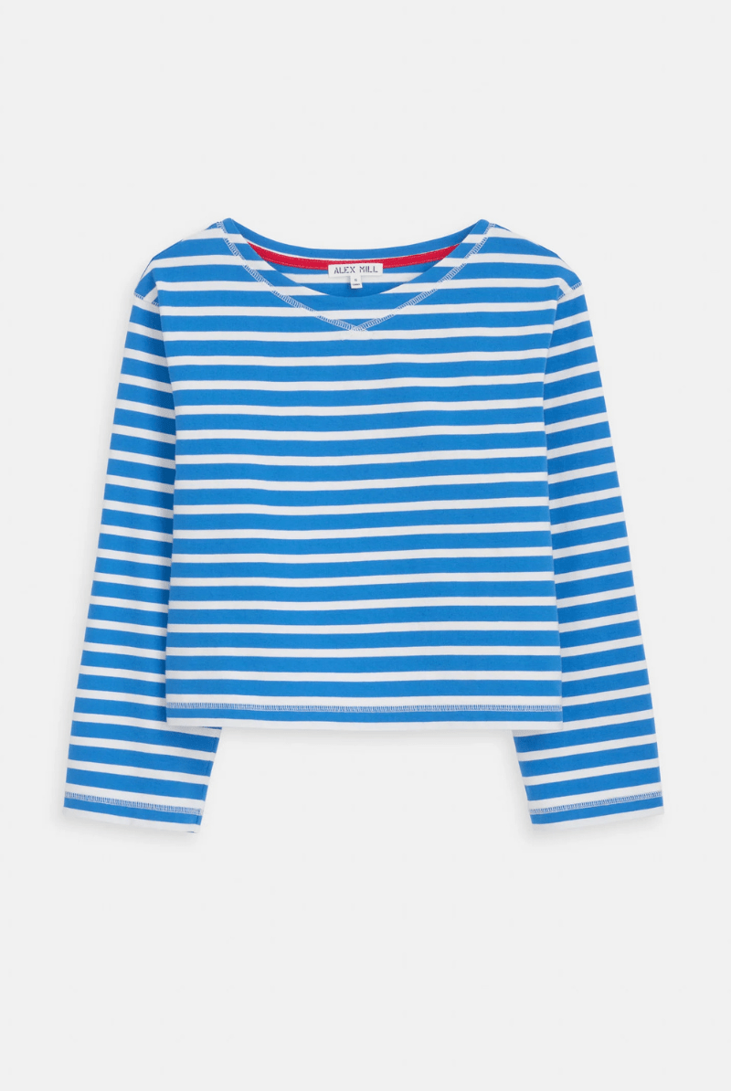 Marseille Striped Boatneck Tee In Cotton - Alex Mill - Archery Close