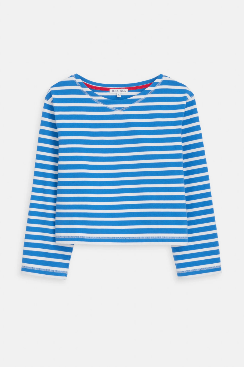 Marseille Striped Boatneck Tee In Cotton - Alex Mill - Archery Close
