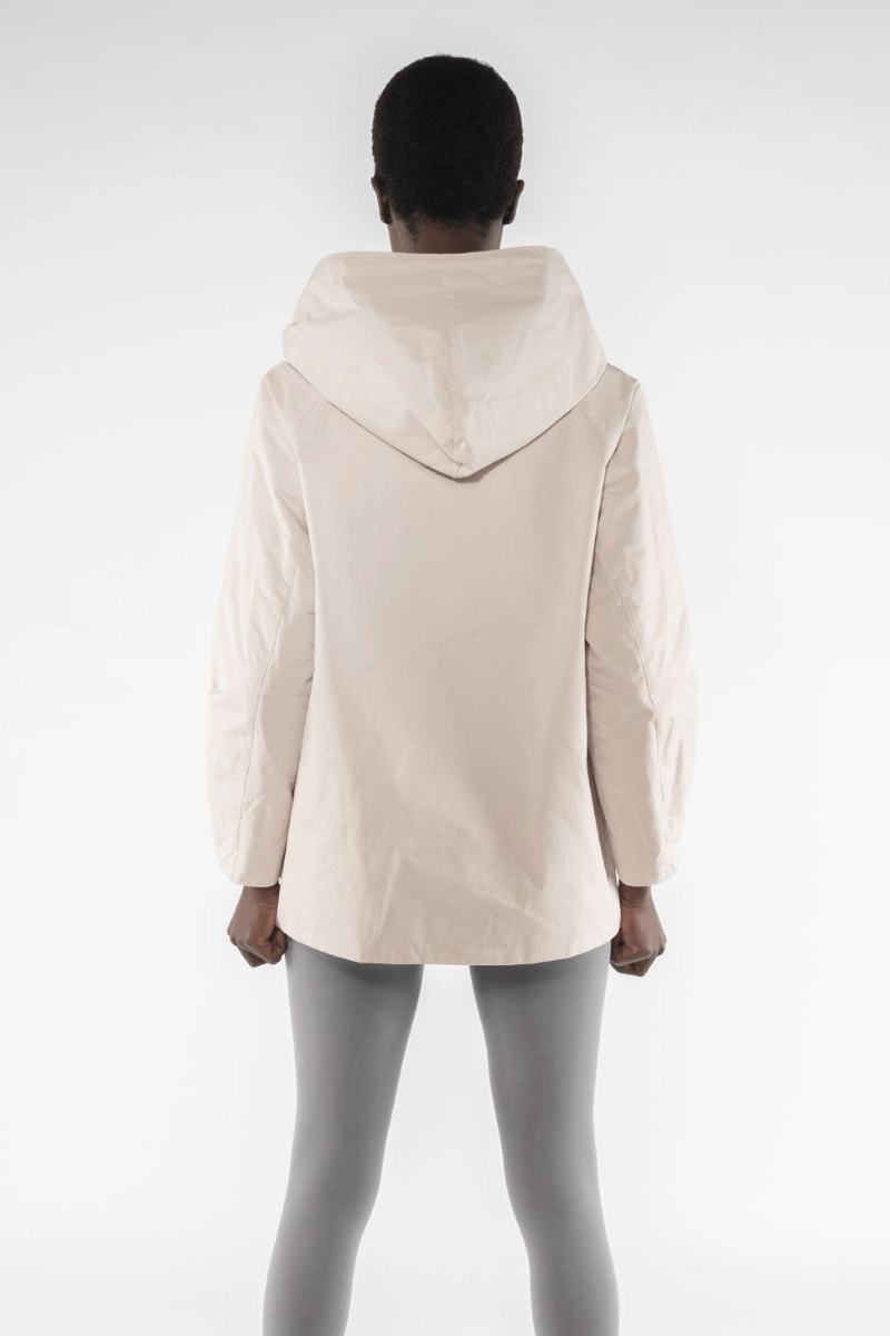 Memory Nylon Reversible Jacket in Cream/Grey - OOFWEAR - Archery Close