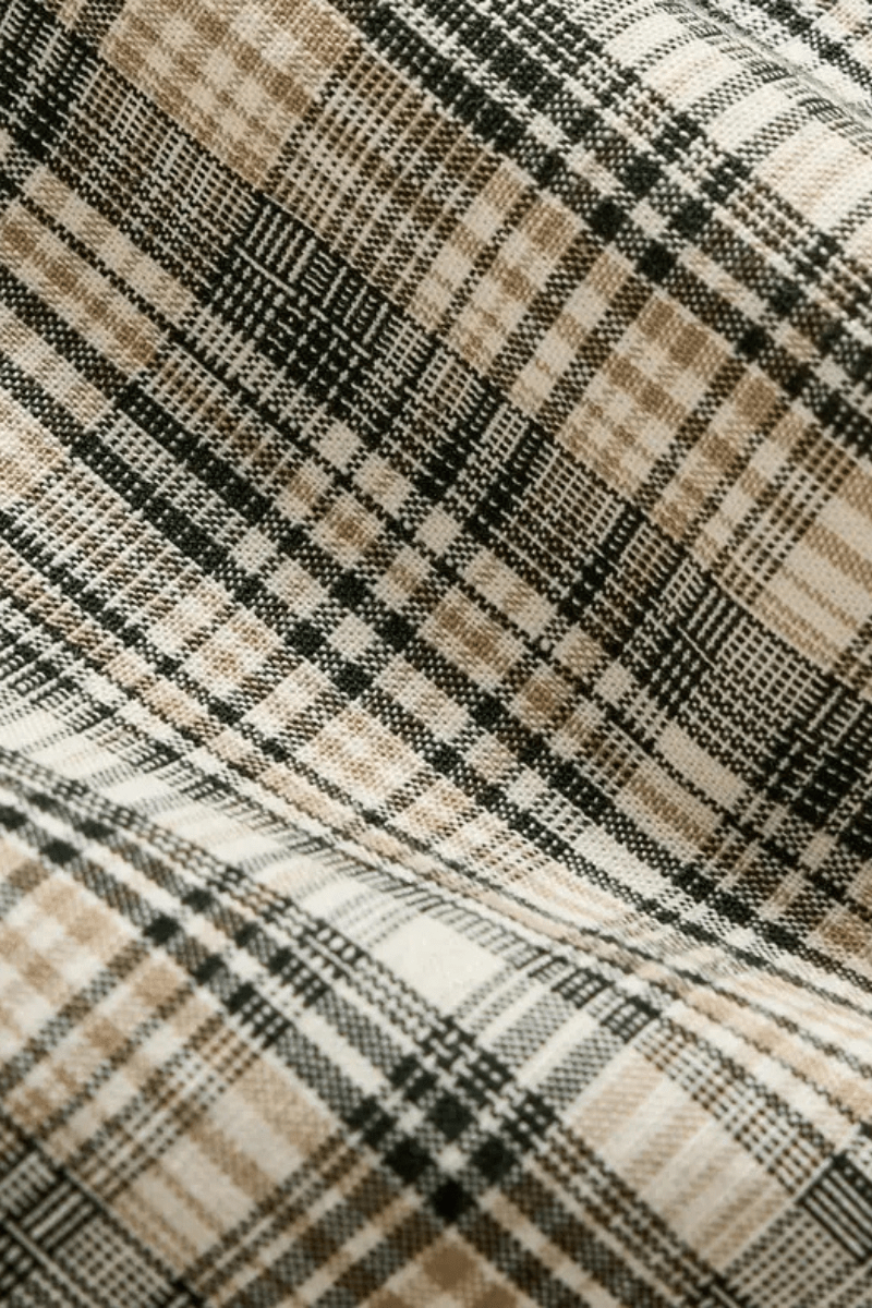 Micro - Madras Plaid John T-Shirt in Scarab - Billy Reid - Archery Close