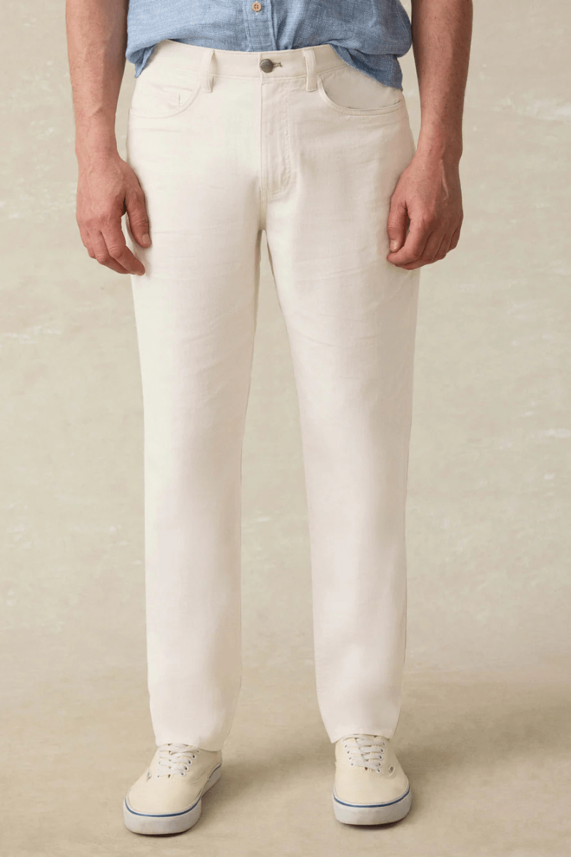 Movement Linen 5 - Pocket Pant - Faherty Brand - Archery Close