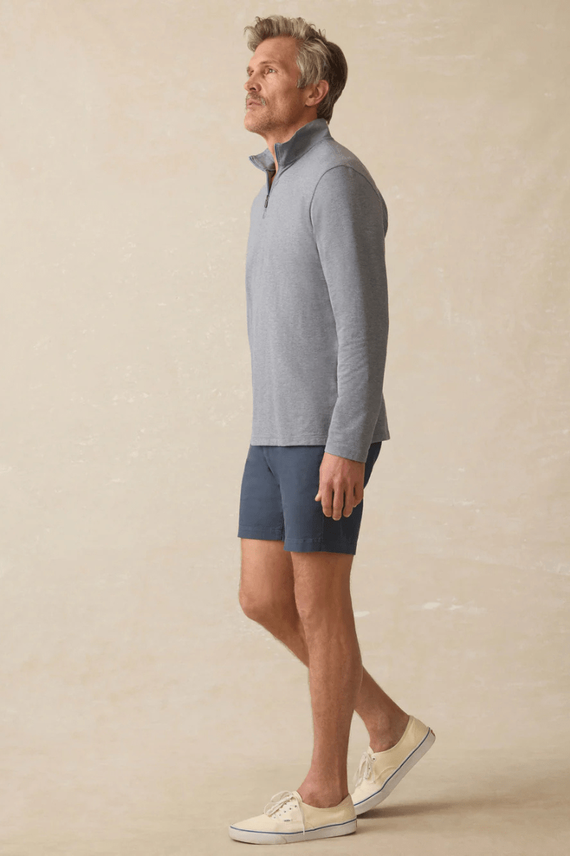 Movement Quarter Zip in Charcoal Stream - Faherty Brand - Archery Close