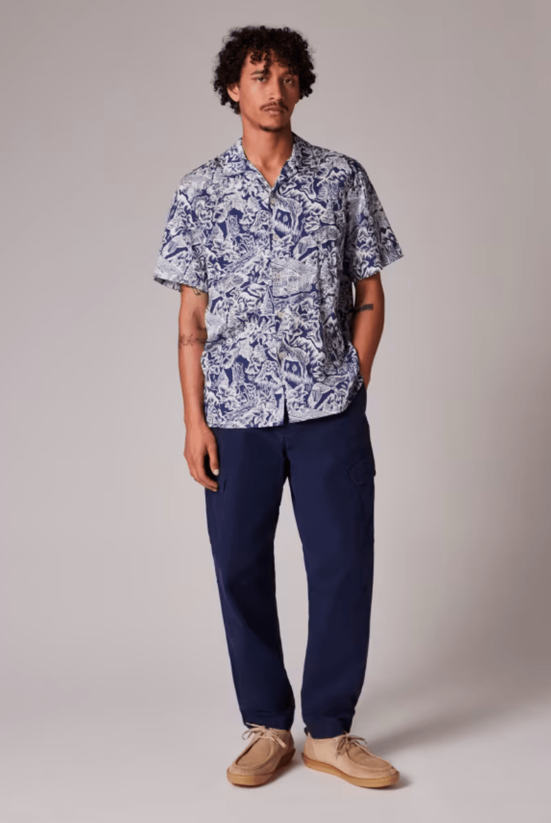 Navy and White Chalet Shirt - Paul Smith - Archery Close