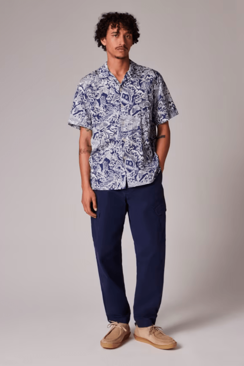 Navy and White Chalet Shirt - Paul Smith - Archery Close