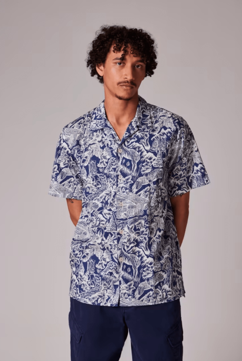 Navy and White Chalet Shirt - Paul Smith - Archery Close