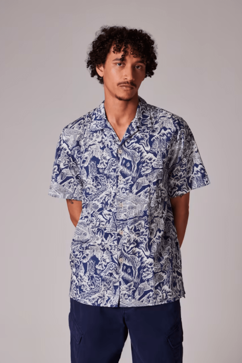 Navy and White Chalet Shirt - Paul Smith - Archery Close