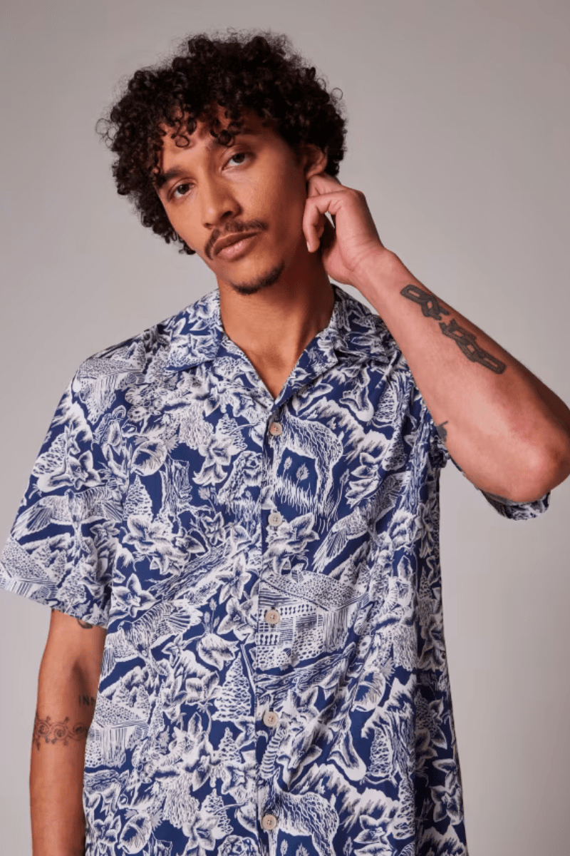 Navy and White Chalet Shirt - Paul Smith - Archery Close