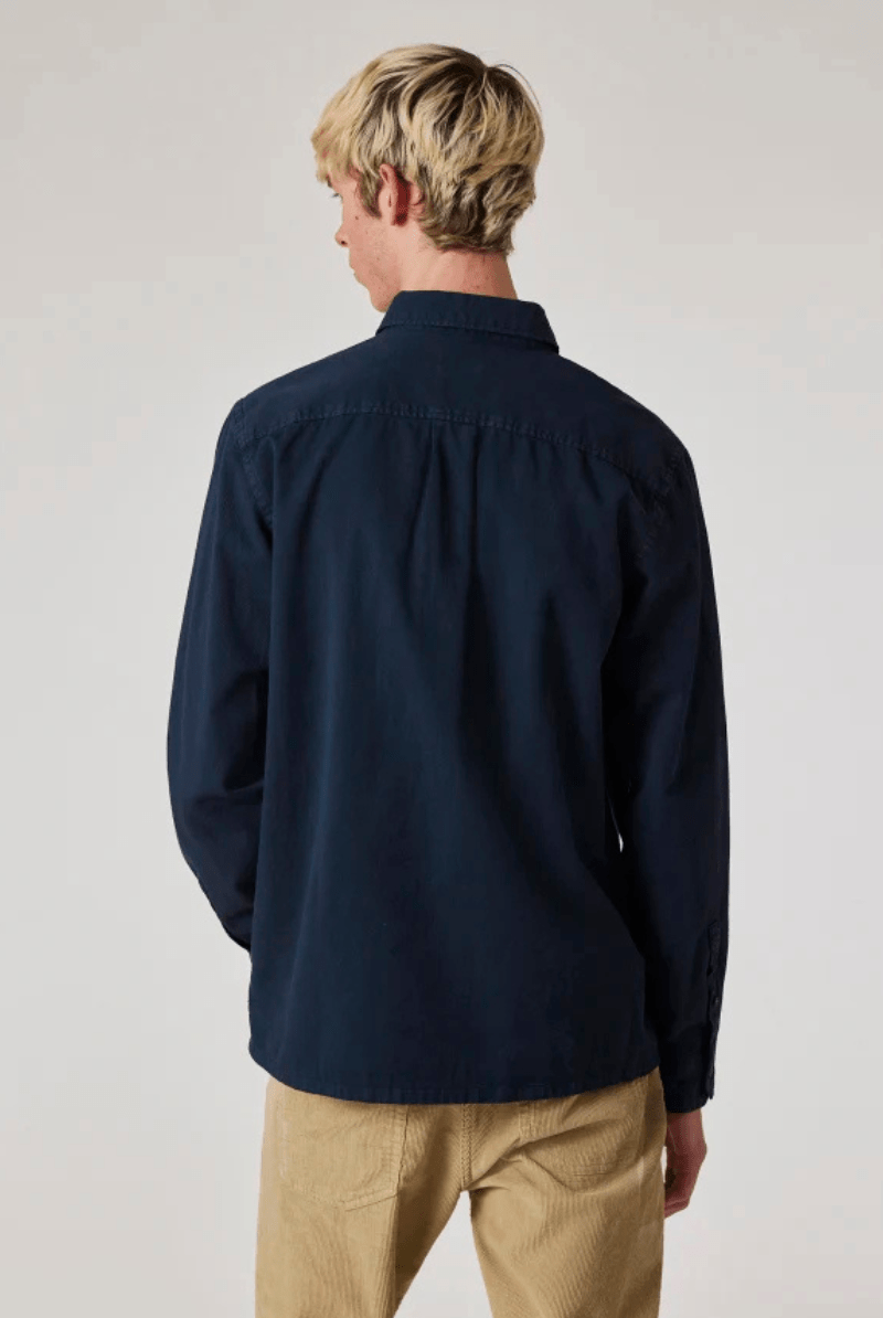 Navy 'Broad Stripe Zebra' Cotton - Twill Pocket Shirt - Paul Smith - Archery Close