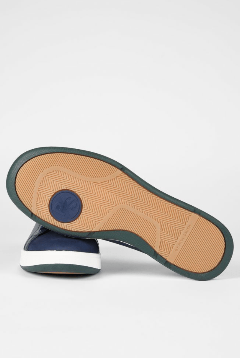 Navy Leather Albany Sneakers - Paul Smith - Archery Close