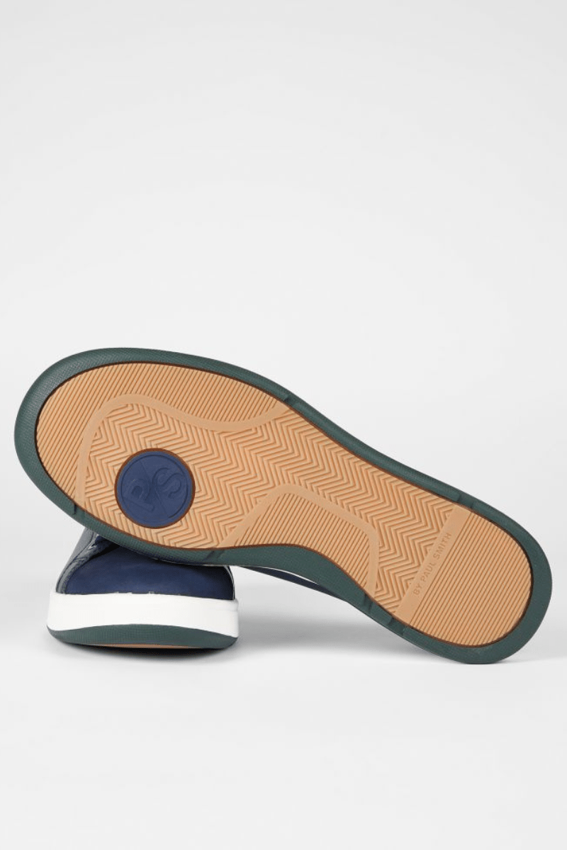 Navy Leather Albany Sneakers - Paul Smith - Archery Close