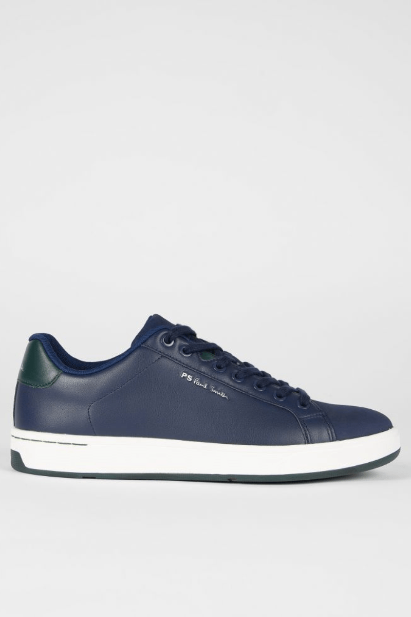 Navy Leather Albany Sneakers - Paul Smith - Archery Close