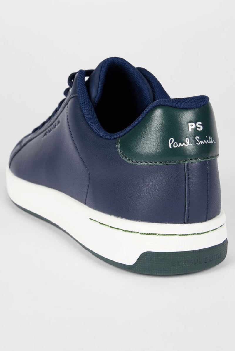 Navy Leather Albany Sneakers - Paul Smith - Archery Close
