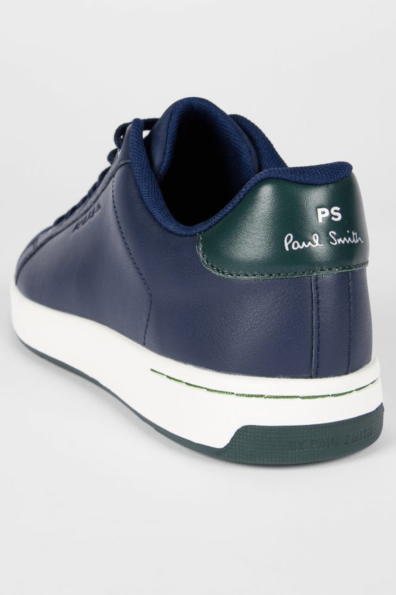 Navy Leather Albany Sneakers - Paul Smith - Archery Close