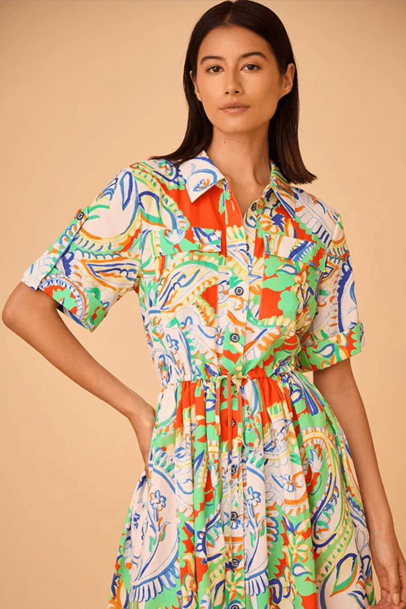 Peyton Dress in Almalfi Tiles - Hunter Bell - Archery Close