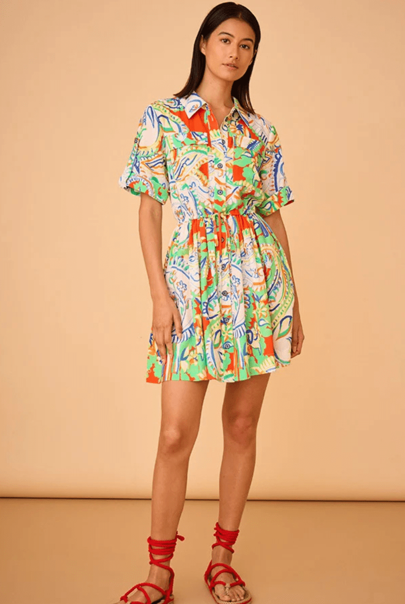 Peyton Dress in Almalfi Tiles - Hunter Bell - Archery Close