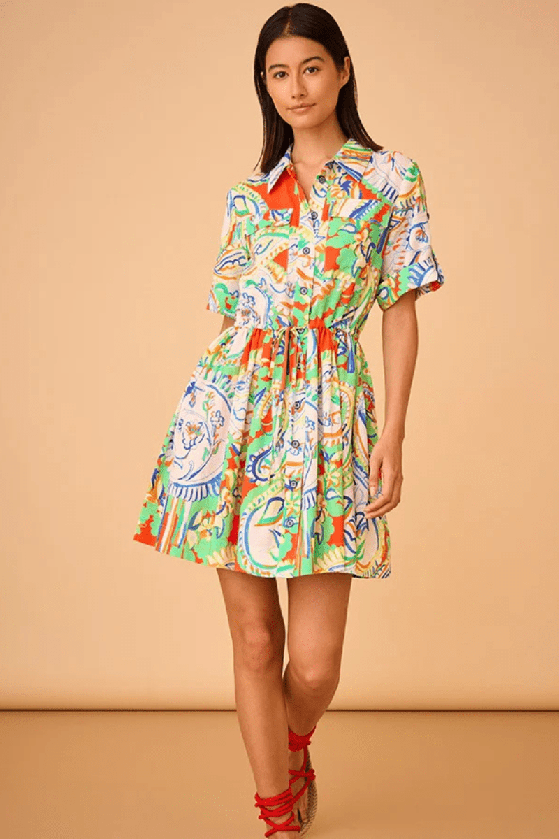 Peyton Dress in Almalfi Tiles - Hunter Bell - Archery Close