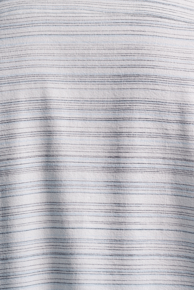 Printed Horizon Pinstripe Knit Shirt in Light Blue - Stone Rose - Archery Close