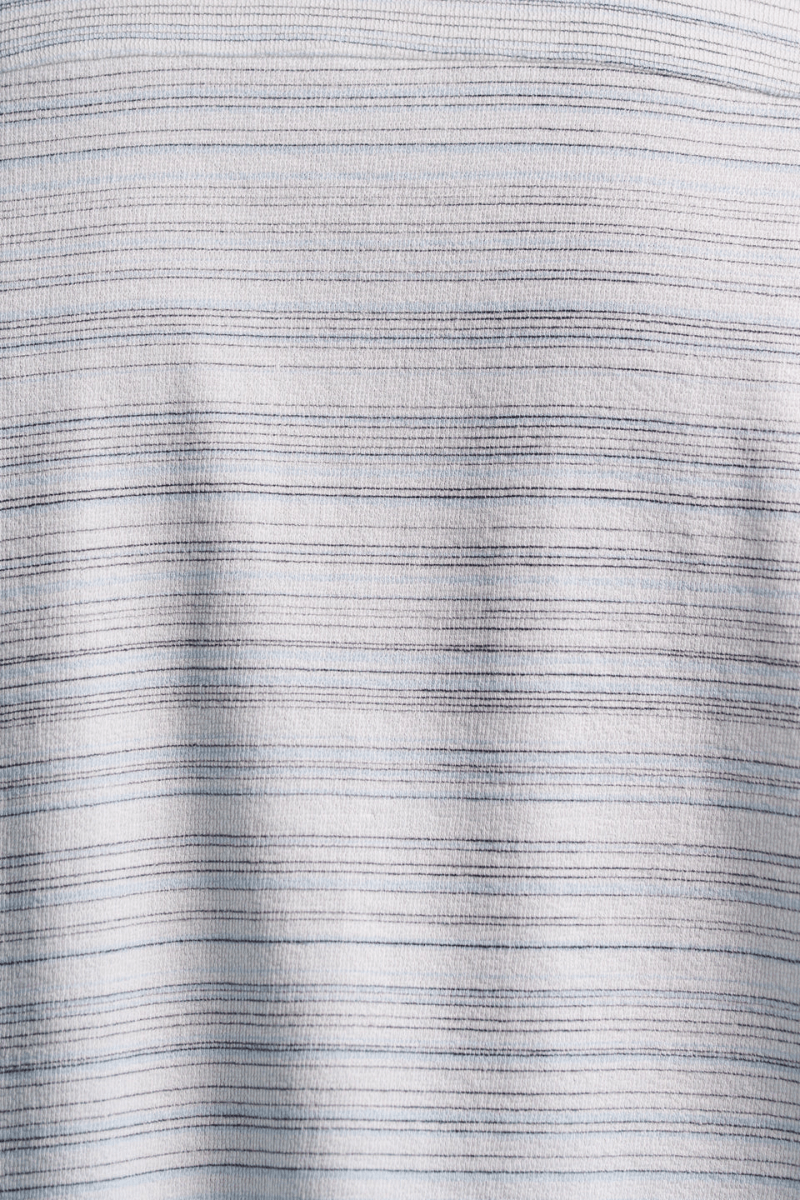 Printed Horizon Pinstripe Knit Shirt in Light Blue - Stone Rose - Archery Close