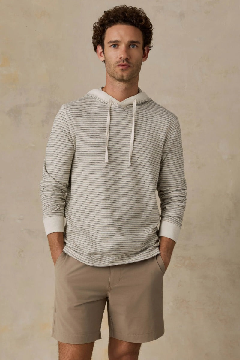 Faherty Brand Sunwashed Organic Hoodie - Cedar Falls Stripe