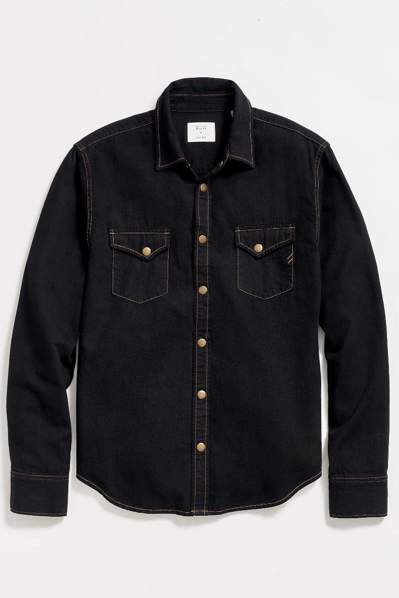 Billy Reid Shoals Denim Shirt - Black