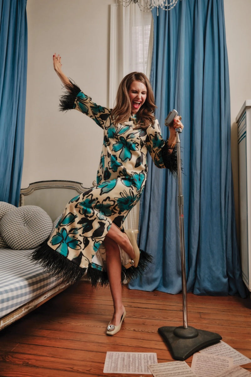 Frances Valentine Belle Maxi Dress - Abstract Meadows