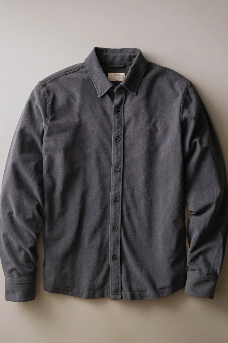 Marine Layer Luxe Jersey Shirt - Asphalt