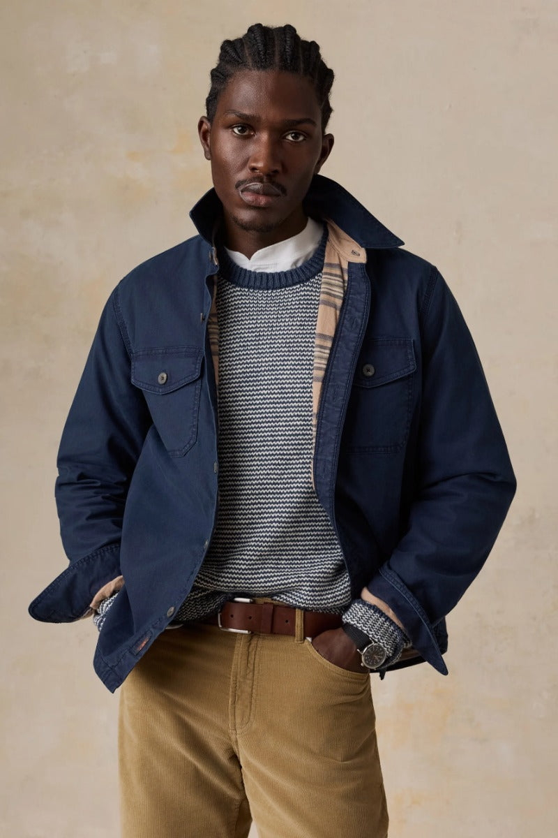 Faherty Brand Stretch Blanket Lined CPO - Abyss Navy