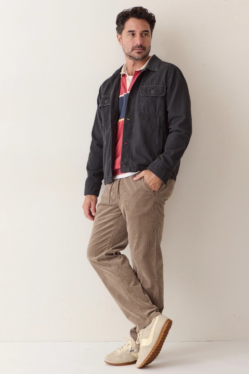 Marine Layer Saturday Cord Pant - Dark Taupe