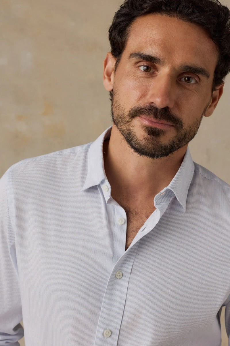 Faherty Brand The Movement Shirt - Open Sky Stripe