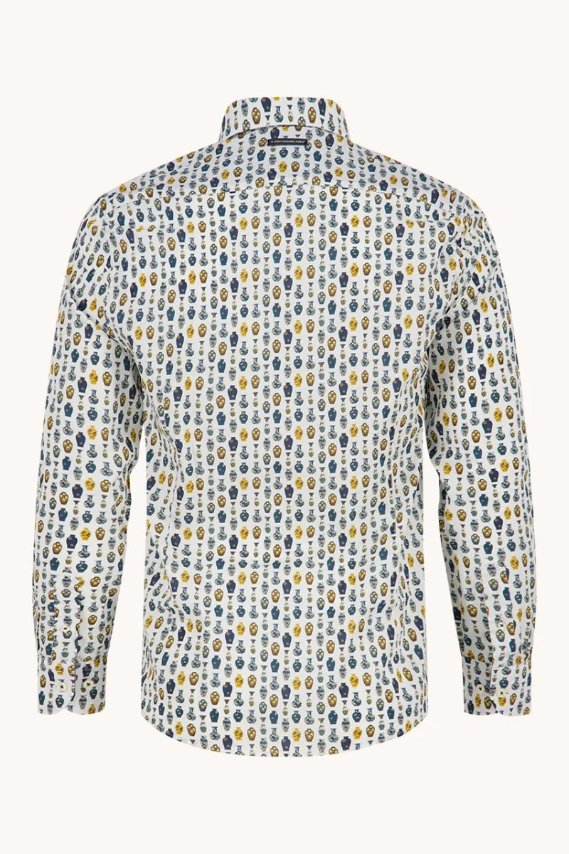 A Fish Named Fred Shirt Vase -Gold Yellow
