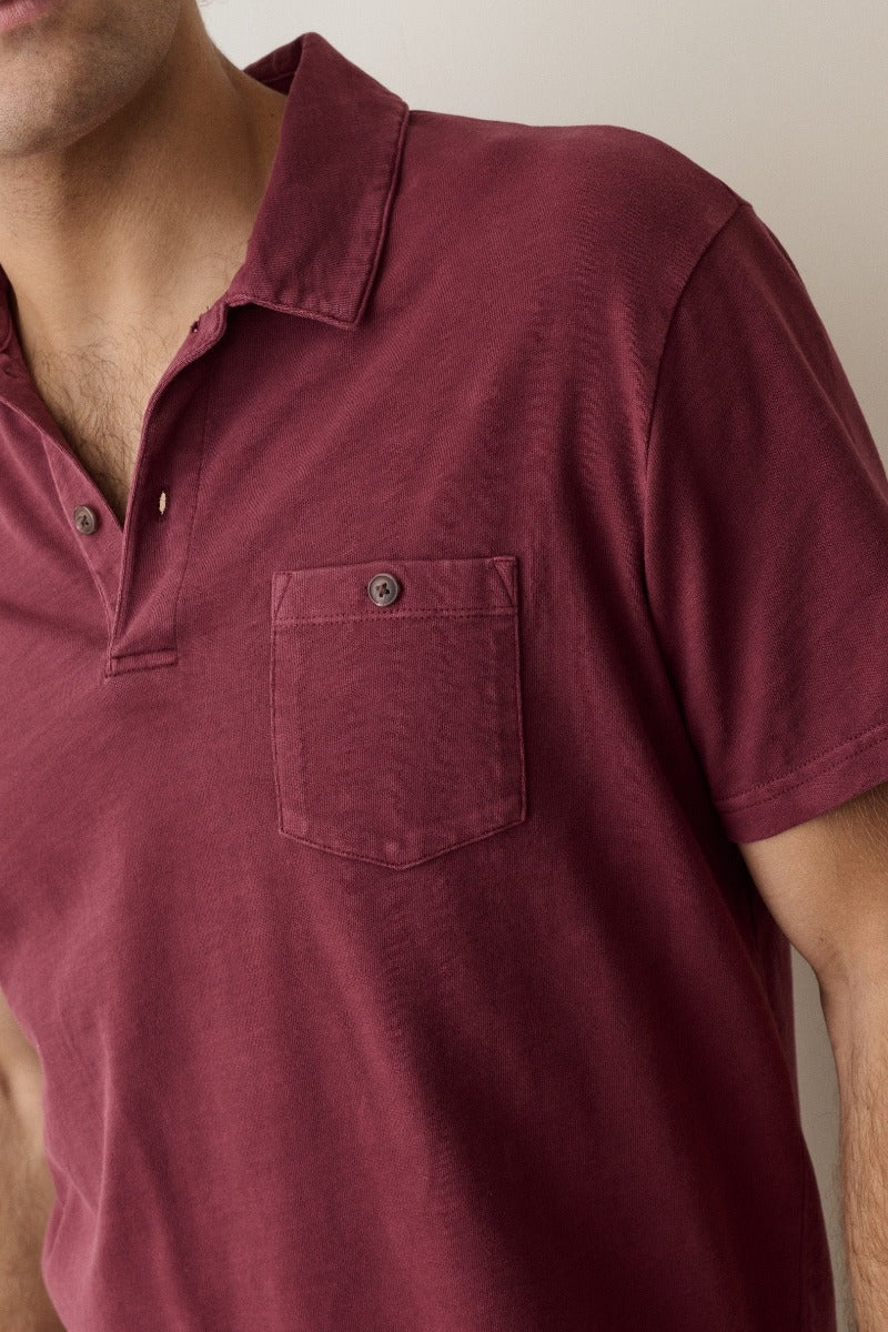 Marine Layer Luxe Slub Pocket Polo
