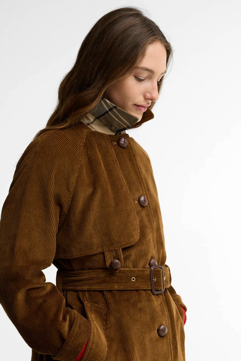 Barbour Antonella Cord Trench Coat