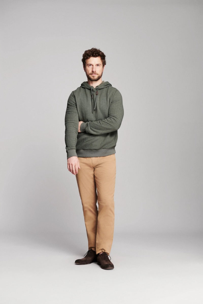 Billy Reid Box Quilt Hoodie Pullover
