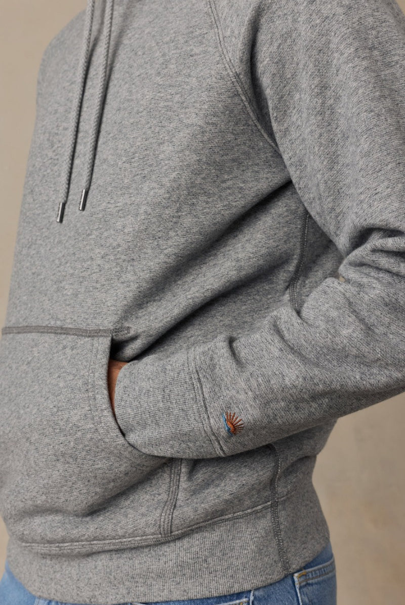 Faherty Brand High Standard Fleece Hoodie - Pebble Grey Heather