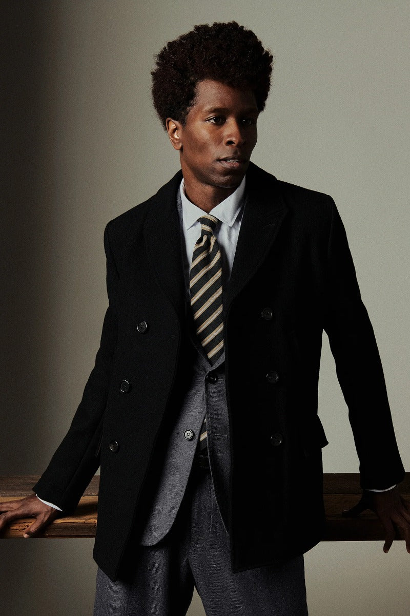 Billy Reid Bond Peacoat - Black