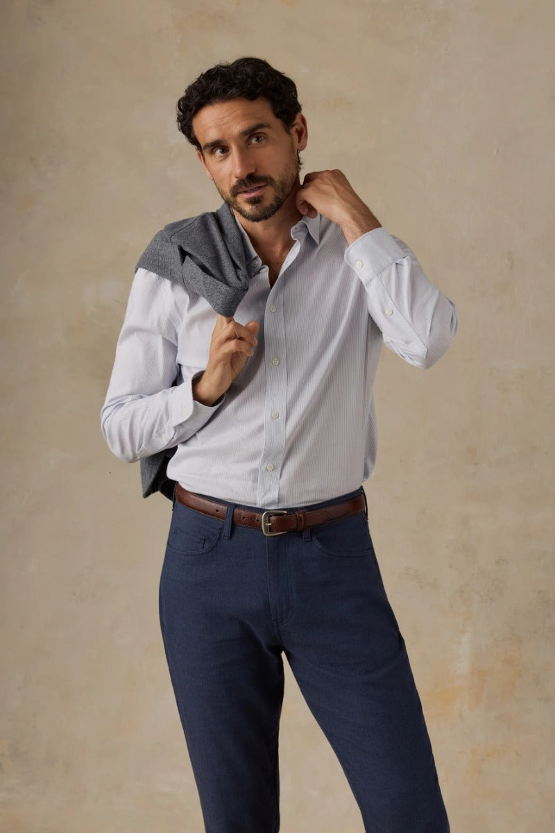 Faherty Brand The Movement Shirt - Open Sky Stripe