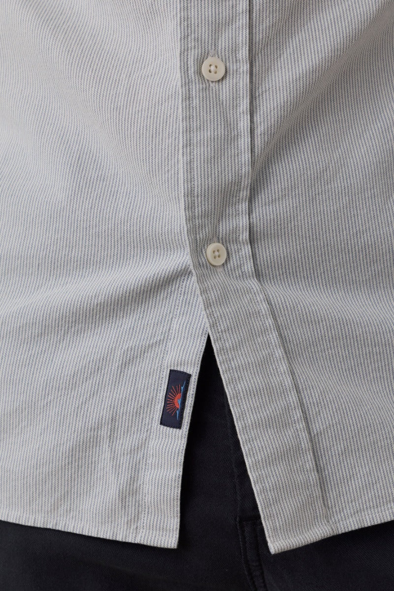 Faherty Brand Laundered Oxford Shirt - Classic Blue Stripe