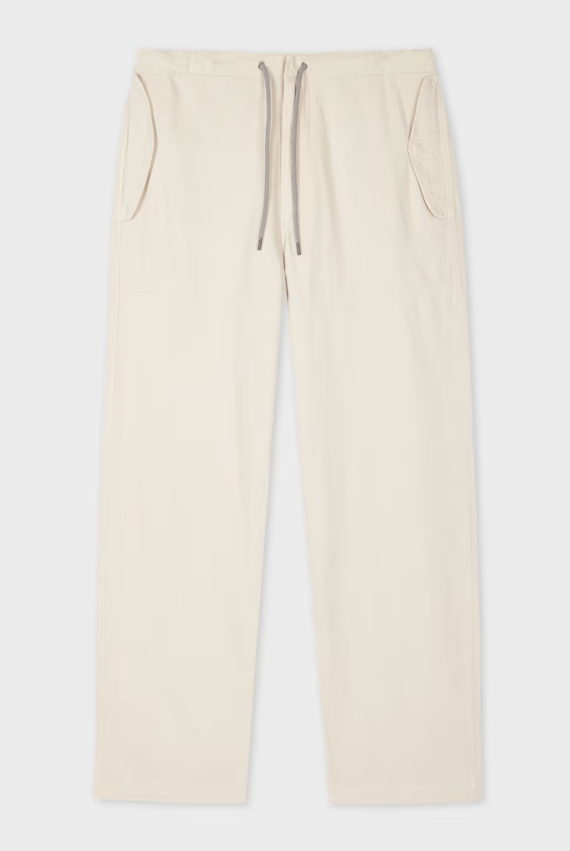Relaxed - Fit Ecru Cotton - Linen Trousers - Paul Smith - Archery Close