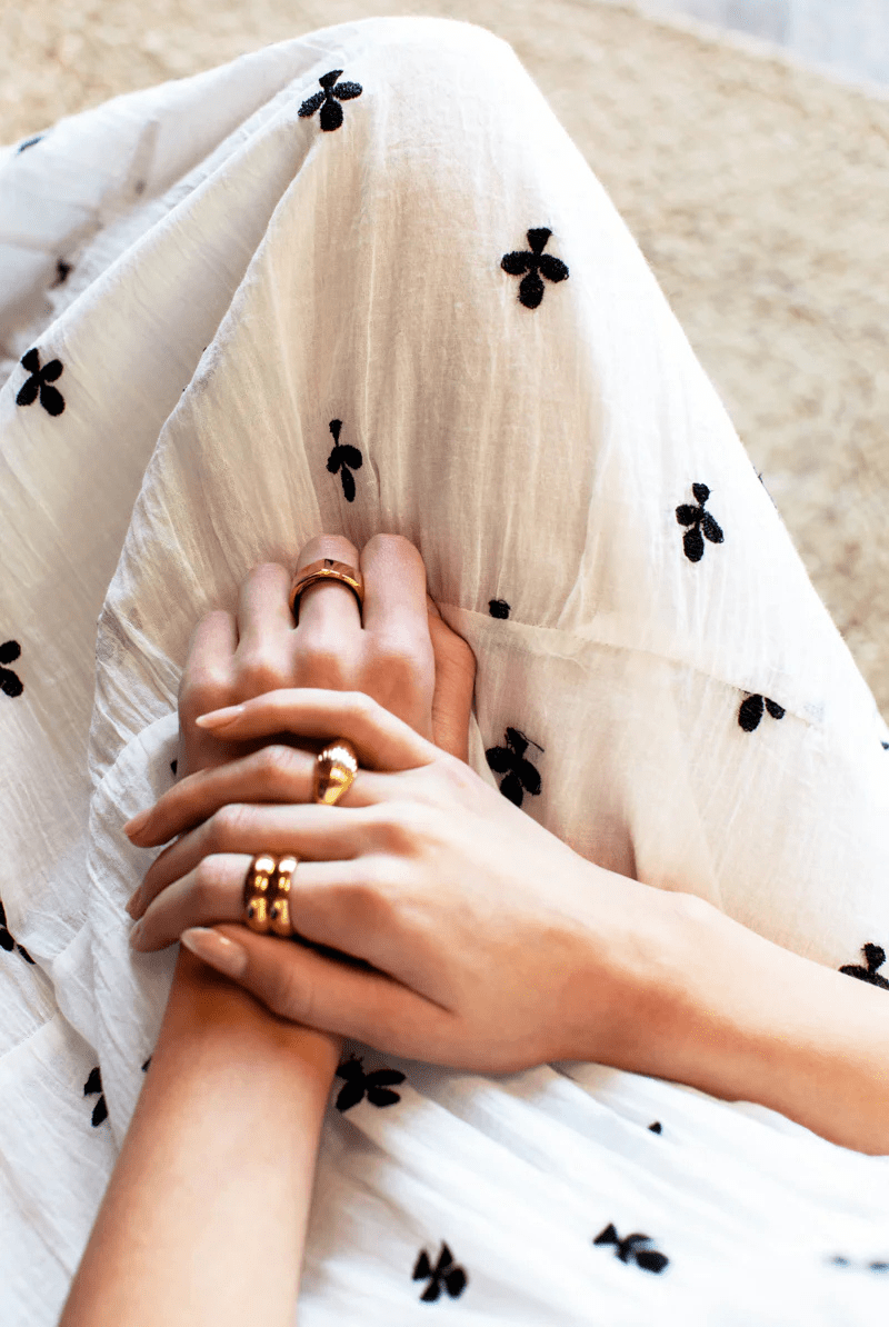 Sara Tier Dress in Embroidered Clover - Emerson Fry - Archery Close