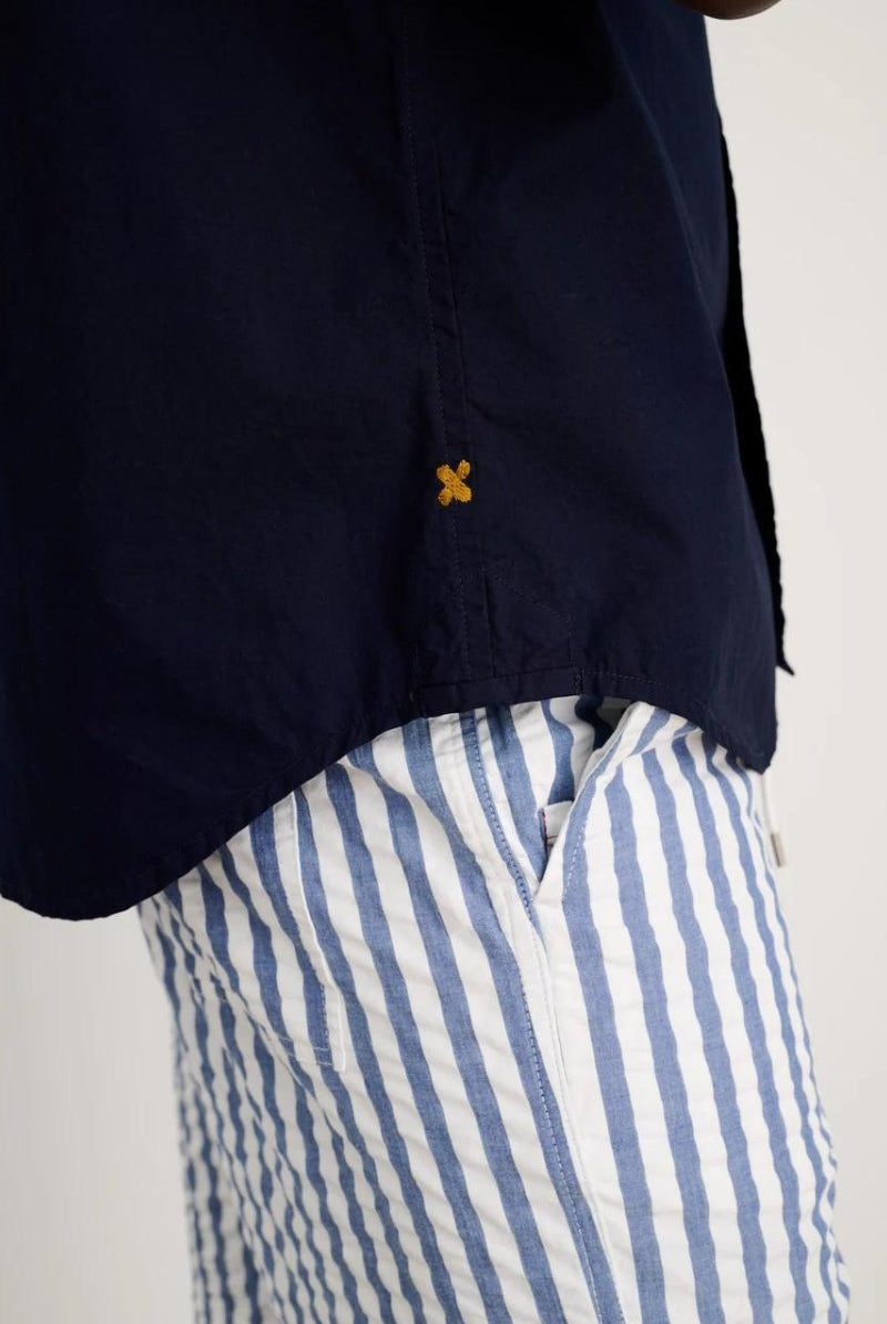 Short Sleeve Mill Shirt in Paper Poplin - Alex Mill - Archery Close