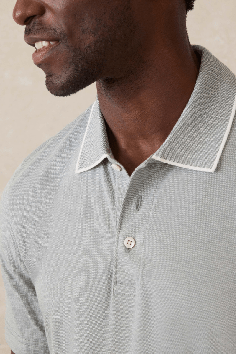 Short - Sleeve Movement Pique Polo - Faherty Brand - Archery Close