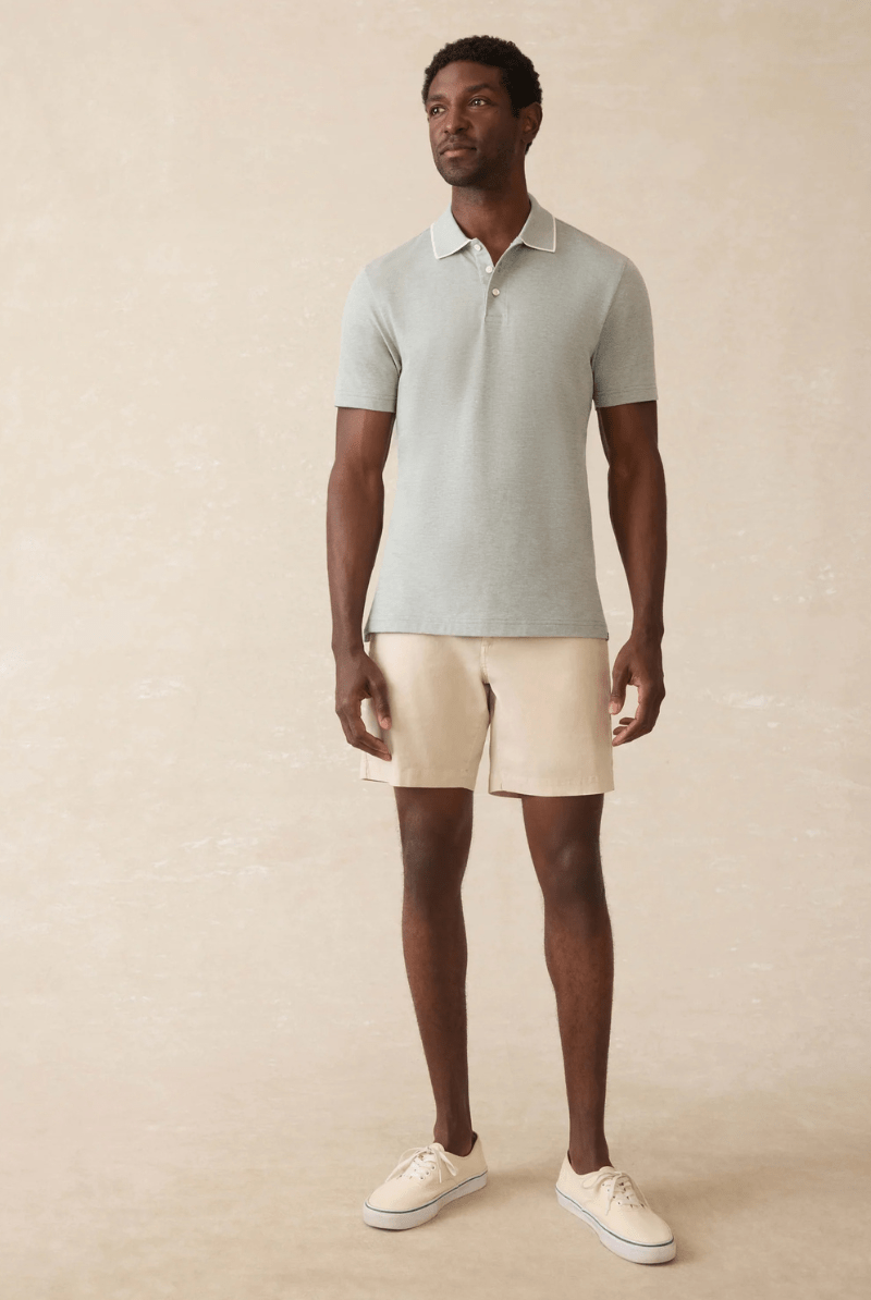 Short - Sleeve Movement Pique Polo - Faherty Brand - Archery Close