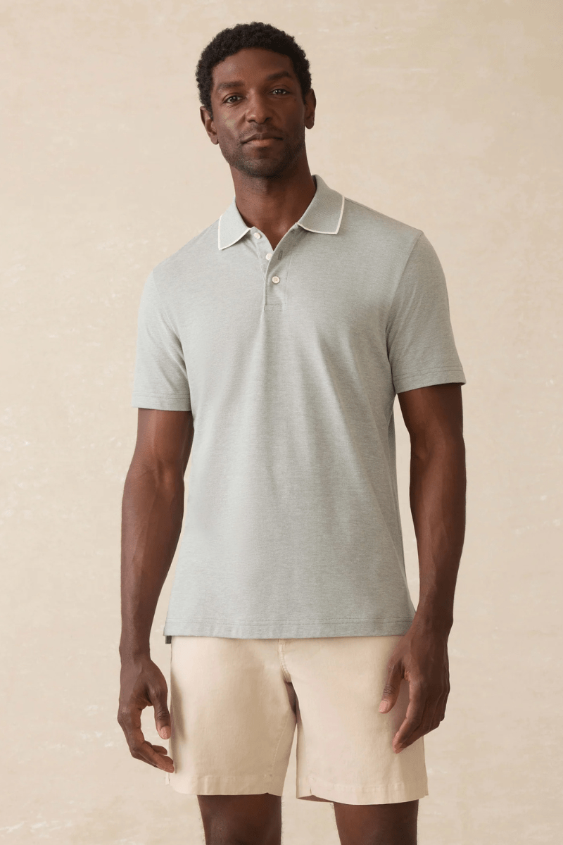 Short - Sleeve Movement Pique Polo - Faherty Brand - Archery Close