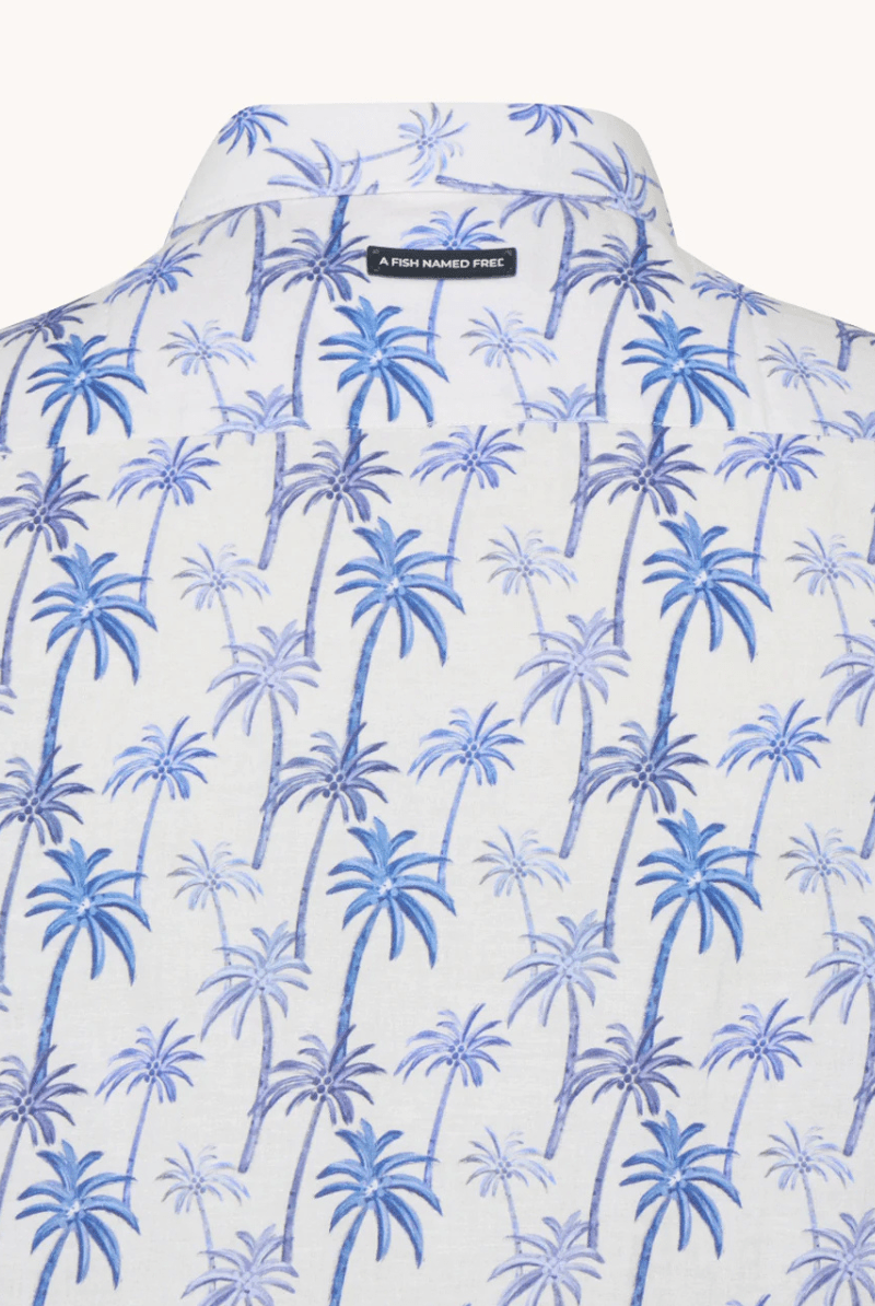 Short Sleeve Palm Tree Shirt - A Fish Named Fred - Archery Close