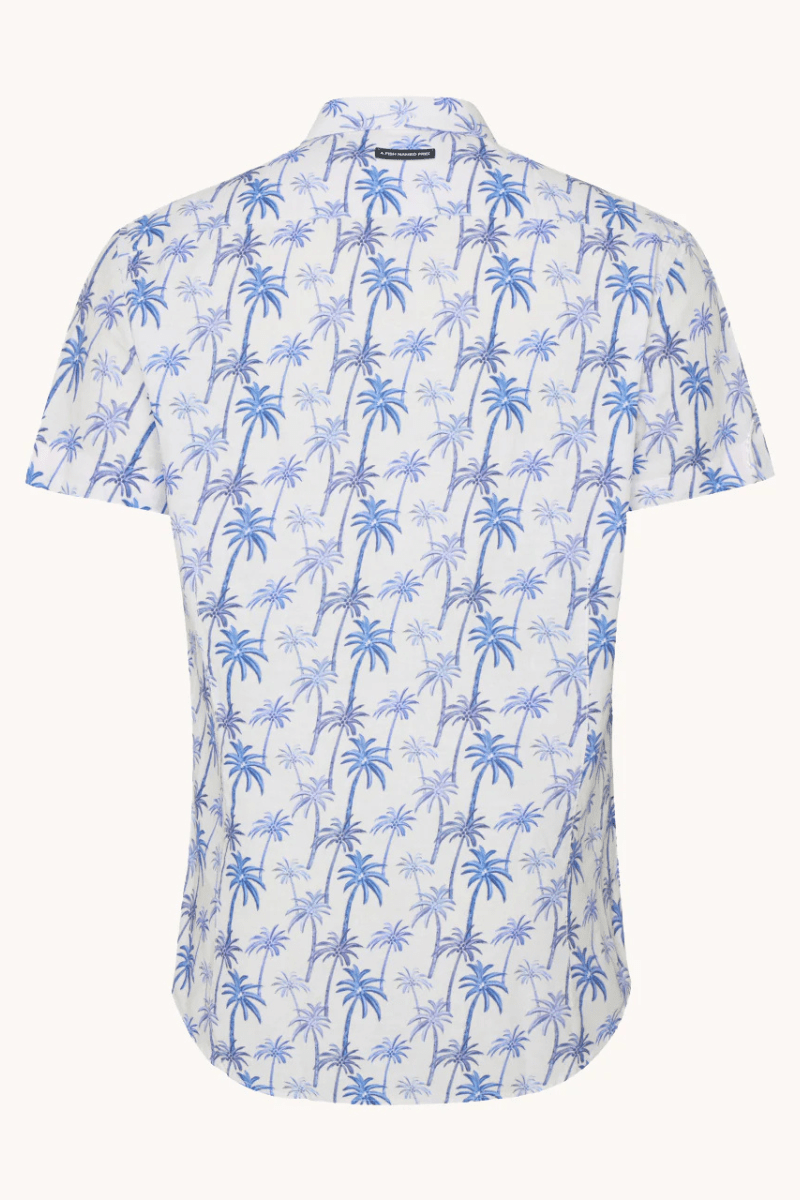 Short Sleeve Palm Tree Shirt - A Fish Named Fred - Archery Close