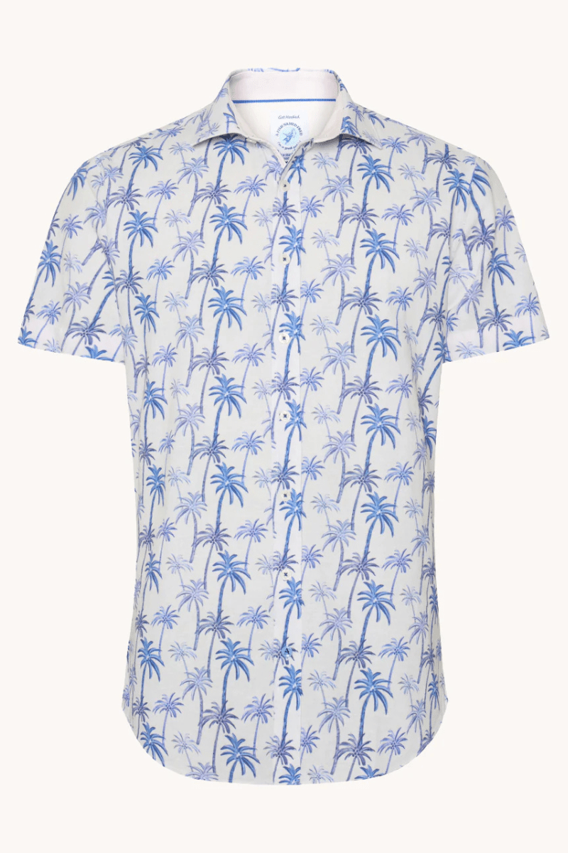 Short Sleeve Palm Tree Shirt - A Fish Named Fred - Archery Close