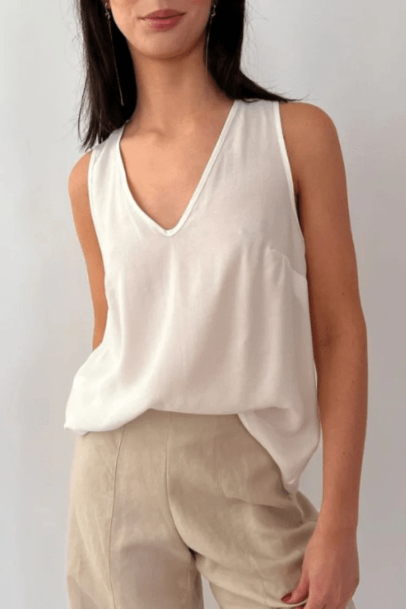 Simple Tank in White - Natalie Busby - Archery Close