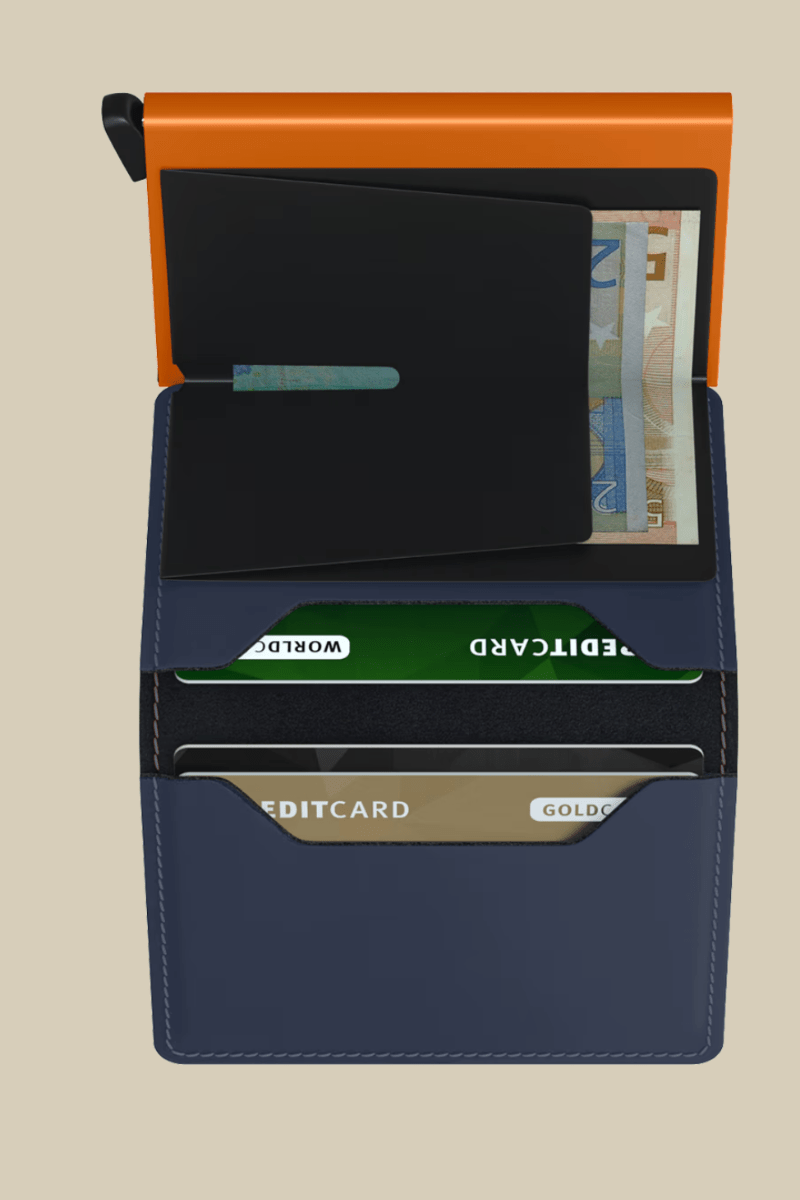 Slimwallet in Nightblue & Orange - Secrid - Archery Close