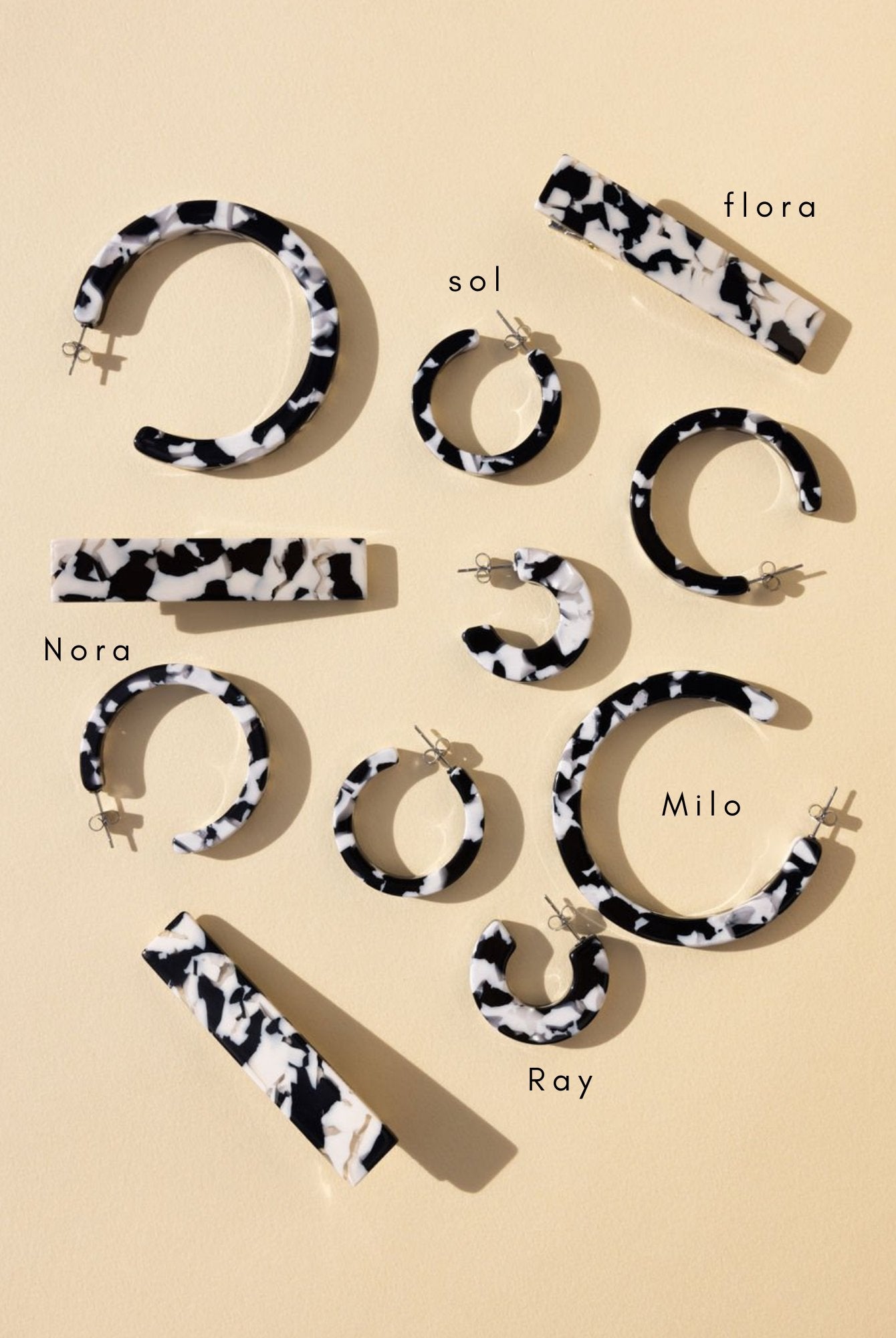 Sol Small Hoop Earrings, Assorted - NAT + NOOR - Archery Close